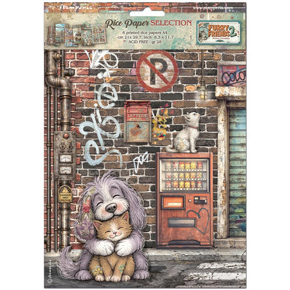 Stamperia Furry Friends 2 Rice Paper Selection