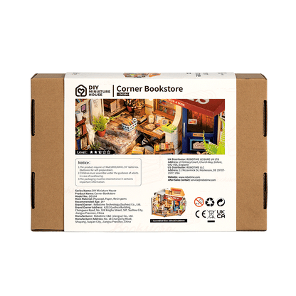 Rolife Corner Bookstore - DIY Miniature House Kit - DG164