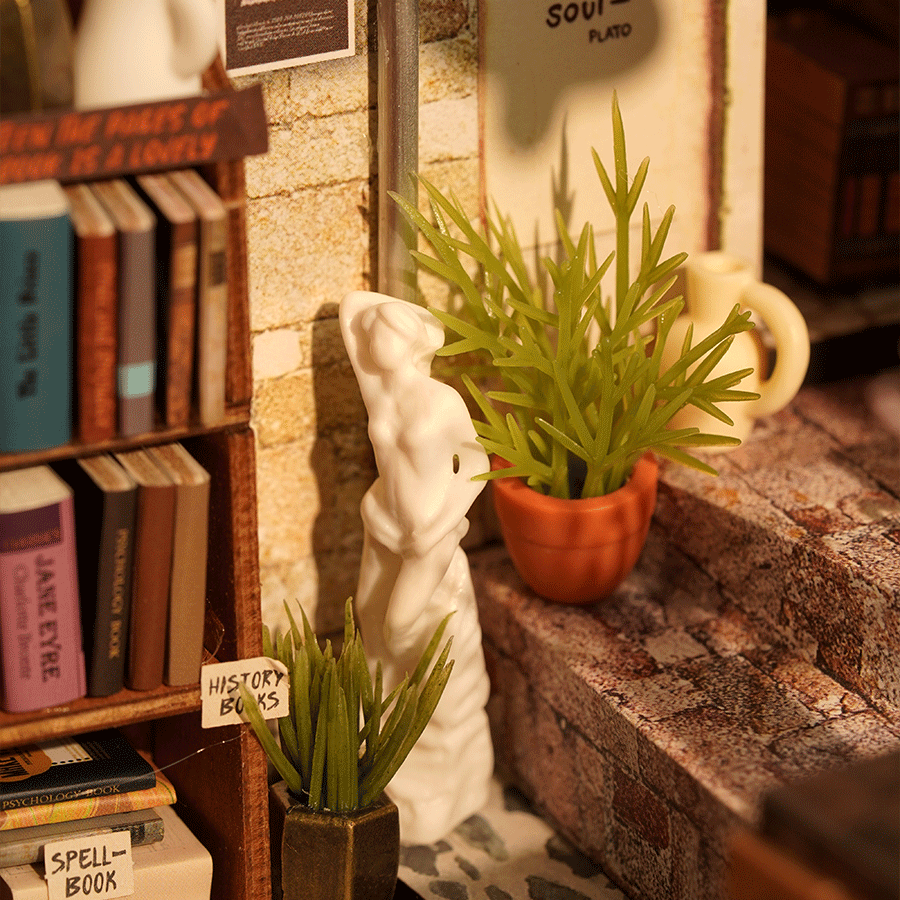 Rolife Corner Bookstore - DIY Miniature House Kit - DG164
