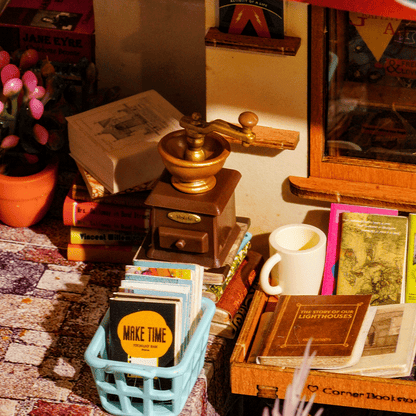 Rolife Corner Bookstore - DIY Miniature House Kit - DG164