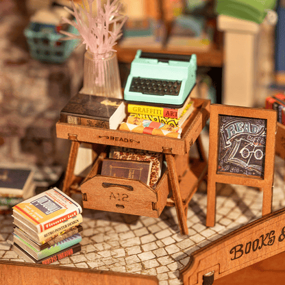 Rolife Corner Bookstore - DIY Miniature House Kit - DG164