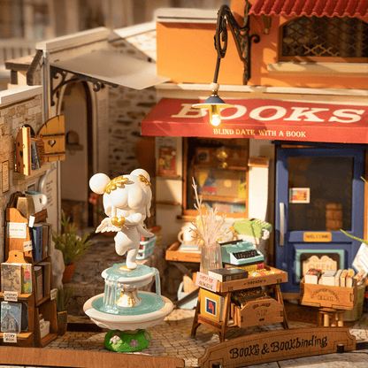 Rolife Corner Bookstore - DIY Miniature House Kit - DG164