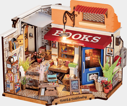 Rolife Corner Bookstore - DIY Miniature House Kit - DG164