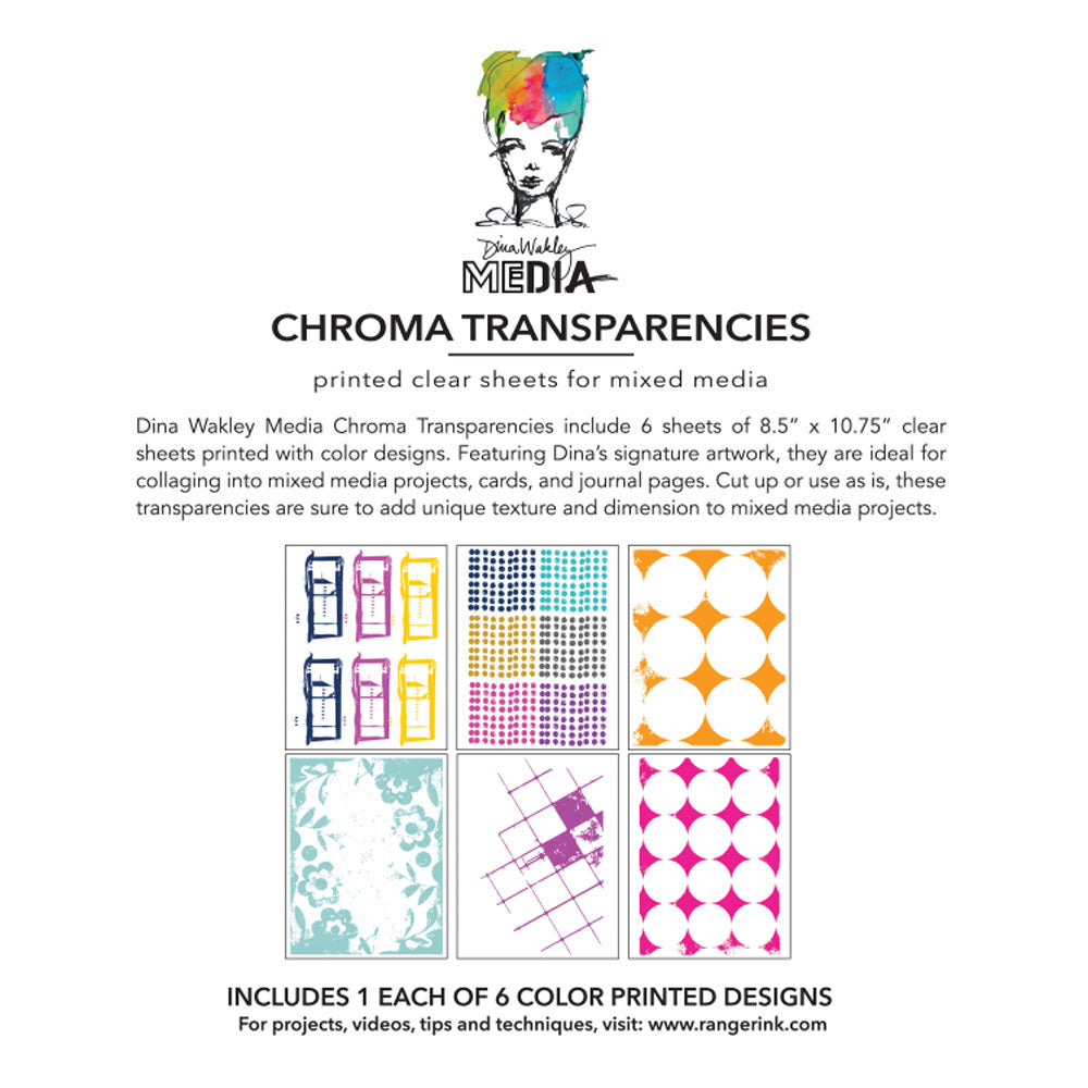 Dina Wakley MEdia Chroma Transparencies - Grunge Specimens