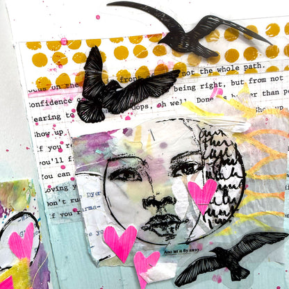 Dina Wakley MEdia Rubber Stamps - Let It Fly
