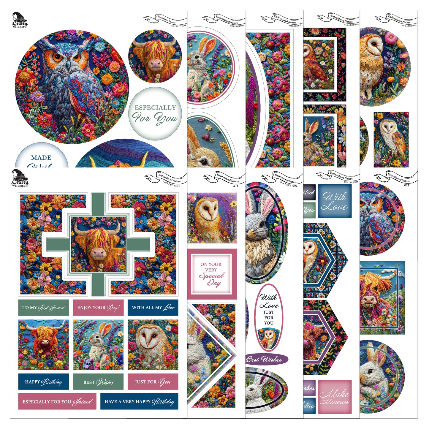 The Crafty Witches Magical Embroidered Nature Digital Bundle