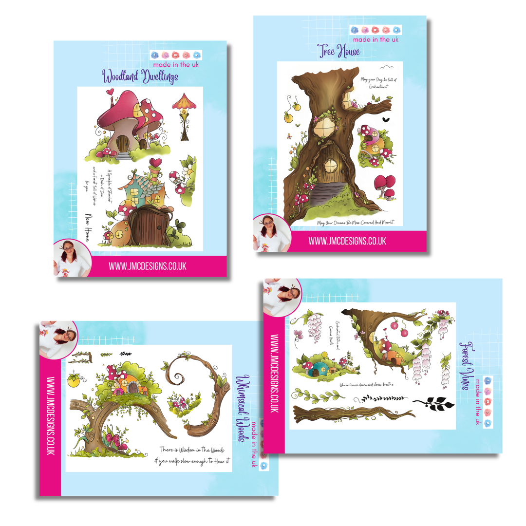 JMC Designs Enchanted Forest A5 Stamp Collection - 4 x A5 Stamp Sets