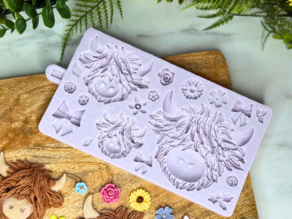Karen Davies Sugarcraft Highland Cow Silicone Mould