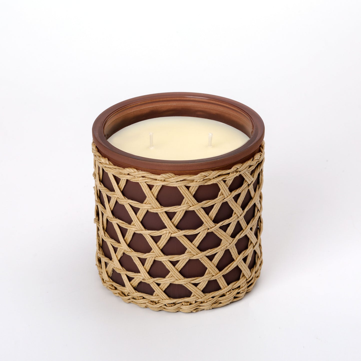 French Connection Woven Detail Luxury Candle 425g - Over 55 hours burn time