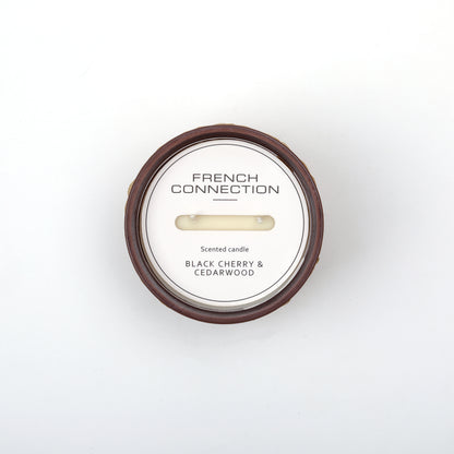 French Connection Woven Detail Luxury Candle 425g - Over 55 hours burn time