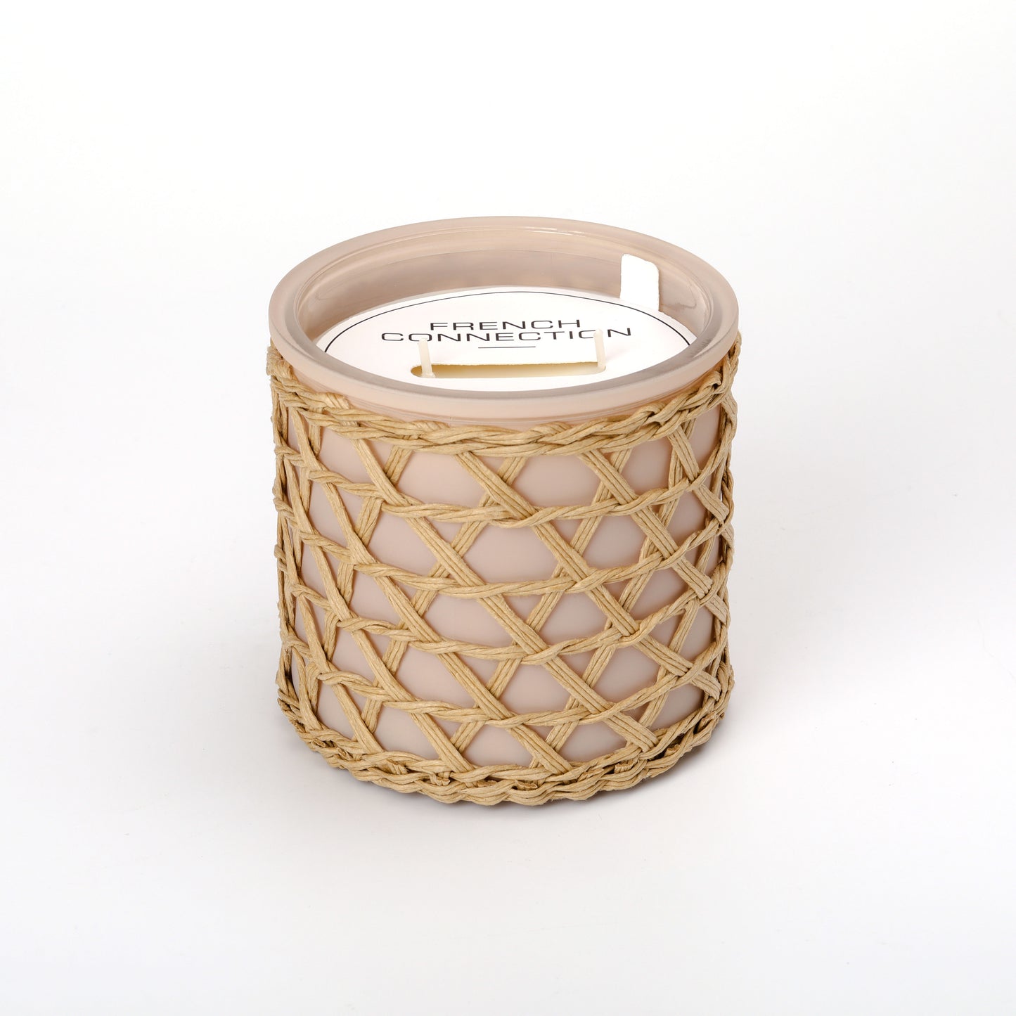 French Connection Woven Detail Luxury Candle 425g - Over 55 hours burn time