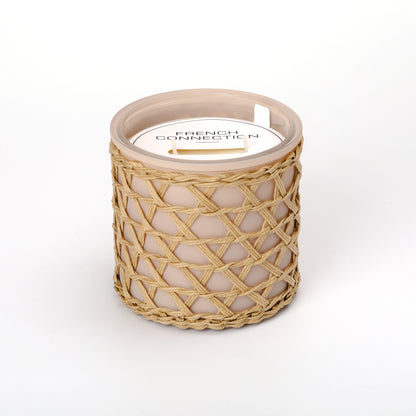 French Connection Woven Detail Luxury Candle 425g - Over 55 hours burn time