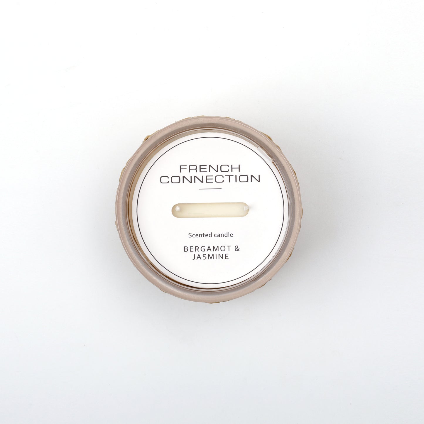 French Connection Woven Detail Luxury Candle 425g - Over 55 hours burn time