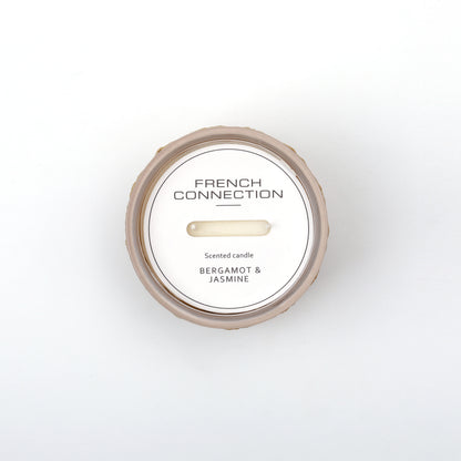 French Connection Woven Detail Luxury Candle 425g - Over 55 hours burn time