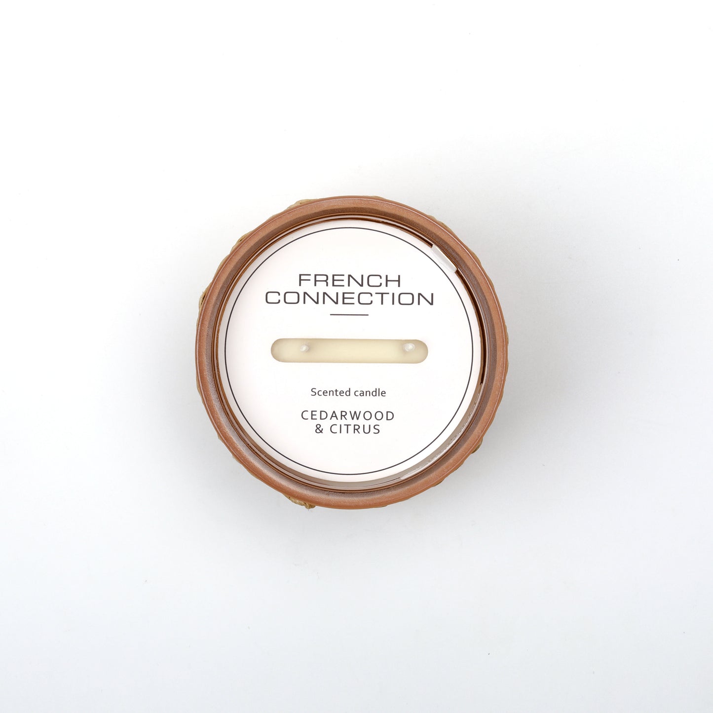 French Connection Woven Detail Luxury Candle 425g - Over 55 hours burn time