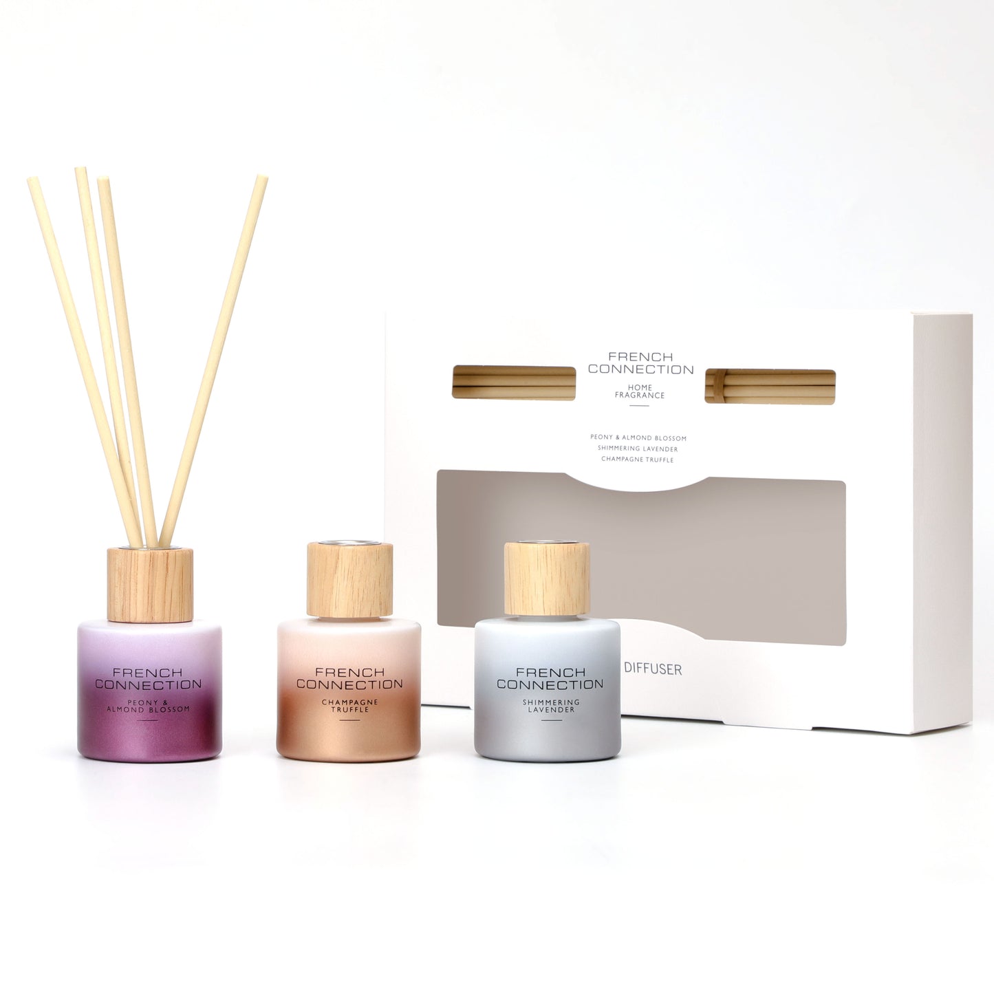 French Connection Ombre Range Trio of Reed Diffuser Gift Set - 3 x 50ml