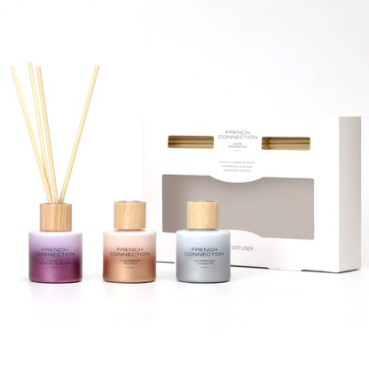 French Connection Ombre Range Trio of Reed Diffuser Gift Set - 3 x 50ml