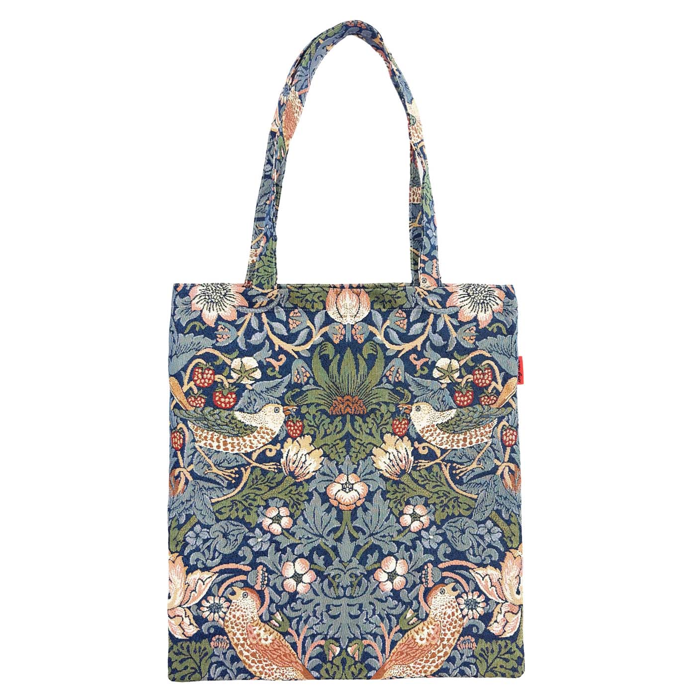 Signare Tapestry William Morris Strawberry Thief Blue Flat Bag and Wristlet