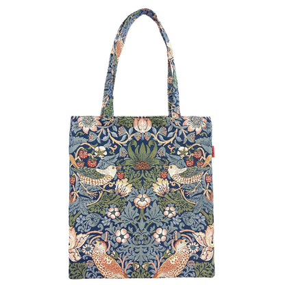 Signare Tapestry William Morris Strawberry Thief Blue Flat Bag and Wristlet