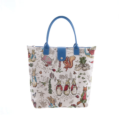 Signare Tapestry Beatrix Potter Peter Rabbit Foldaway Bag with Wristlet