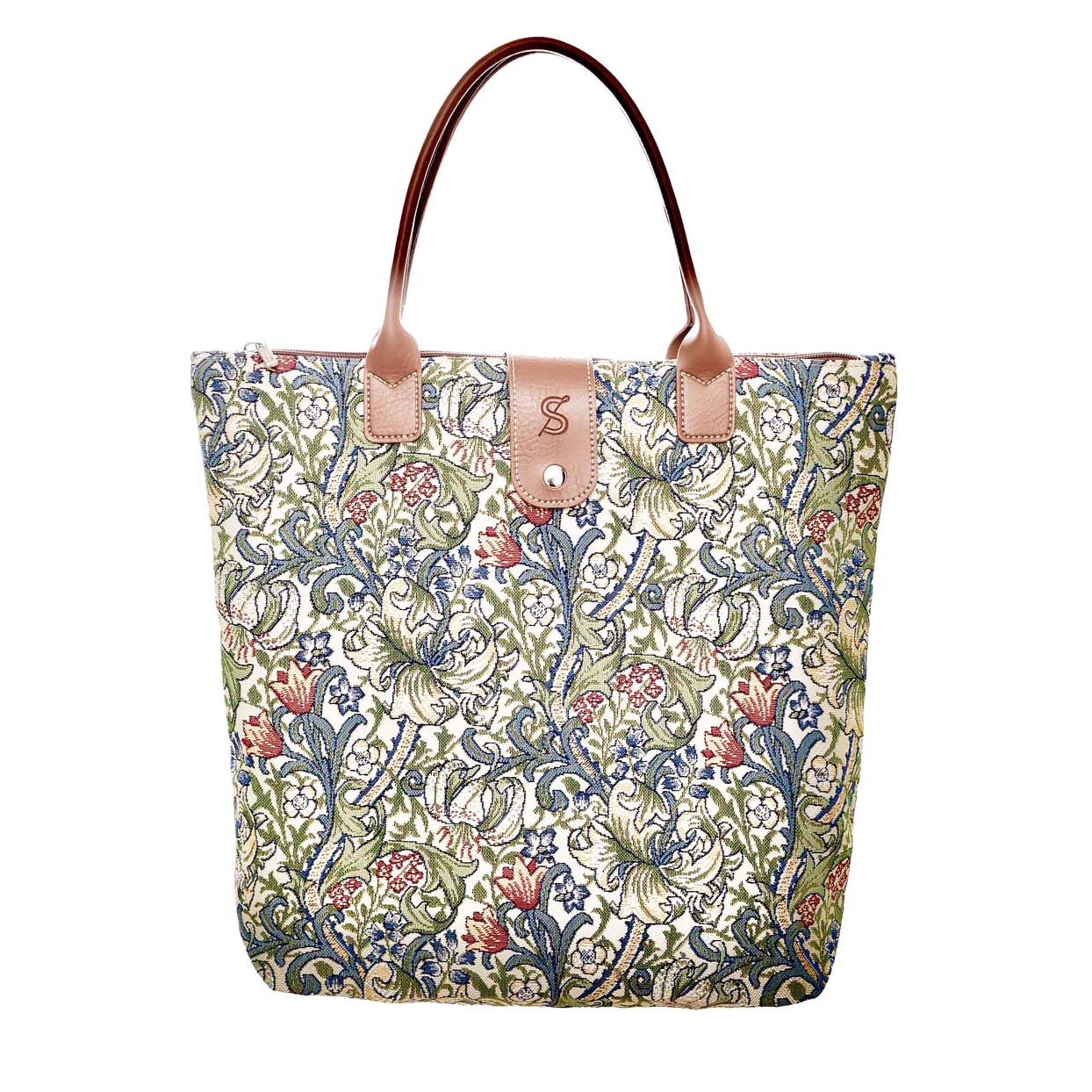 Signare Tapestry William Morris Golden Lily Foldaway Bag with Zip Purse