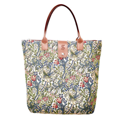 Signare Tapestry William Morris Golden Lily Foldaway Bag with Zip Purse
