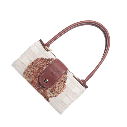 Signare Tapestry Highland Cow Foldaway Bag with Wristlet