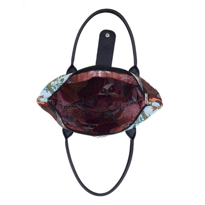 Signare Tapestry Puffin Foldaway Bag with Wristlet