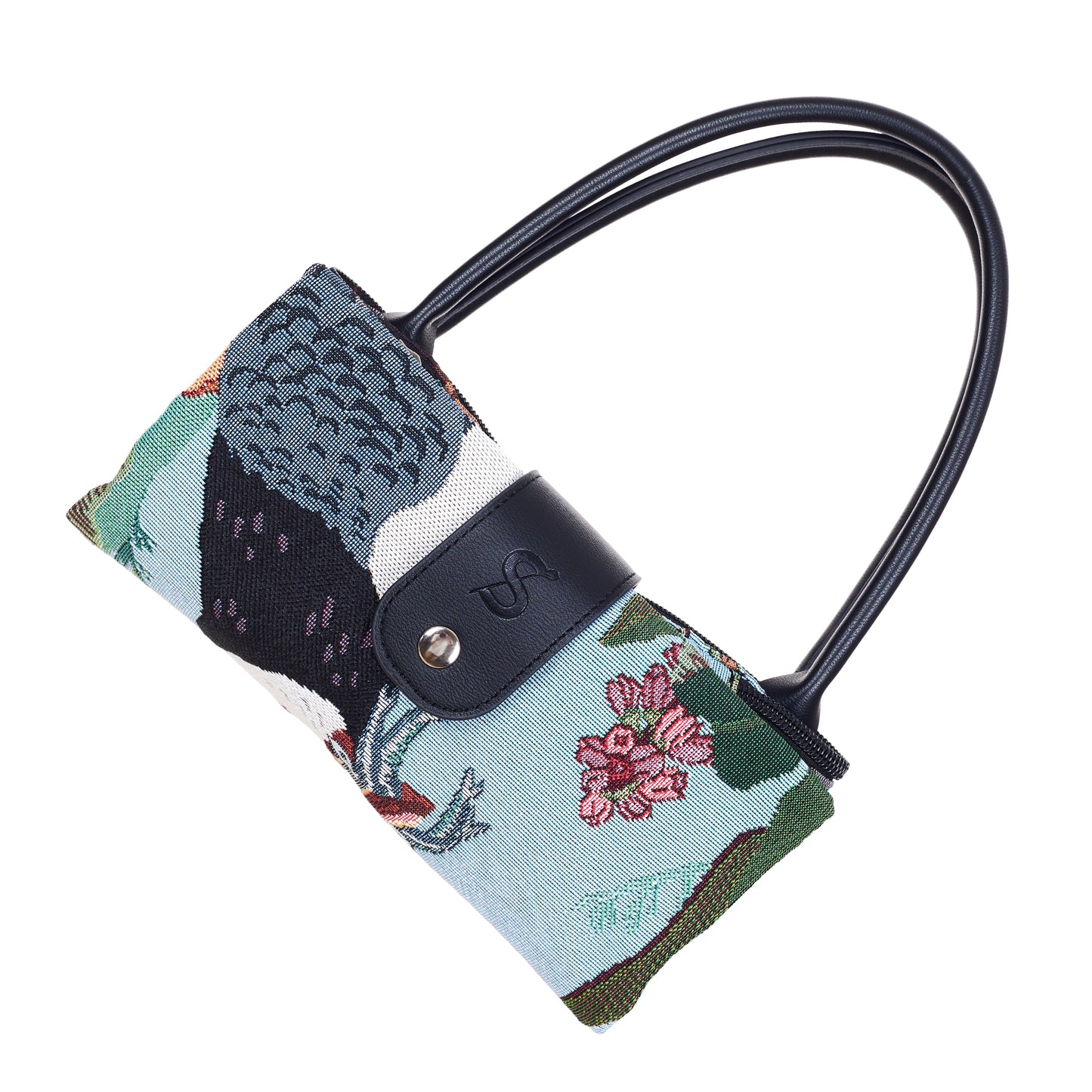 Signare Tapestry Puffin Foldaway Bag with Wristlet