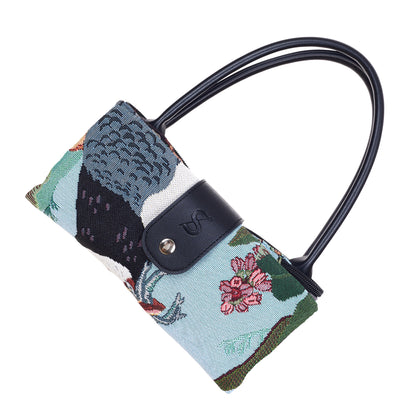 Signare Tapestry Puffin Foldaway Bag with Wristlet