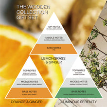 French Connection Wooden Surround Detail Trio of Candles Gift Set 3 x 55g