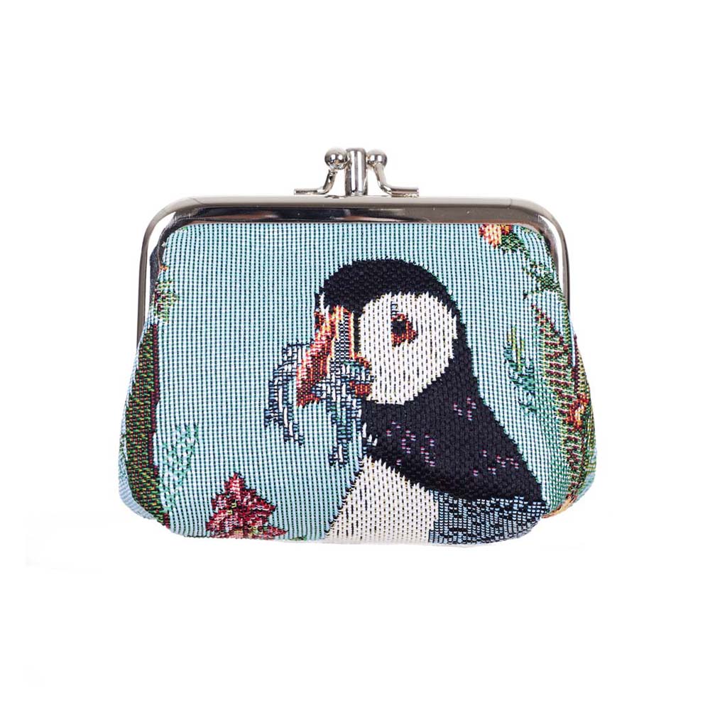 Signare Tapestry Puffin Glasses Case and Frame Purse