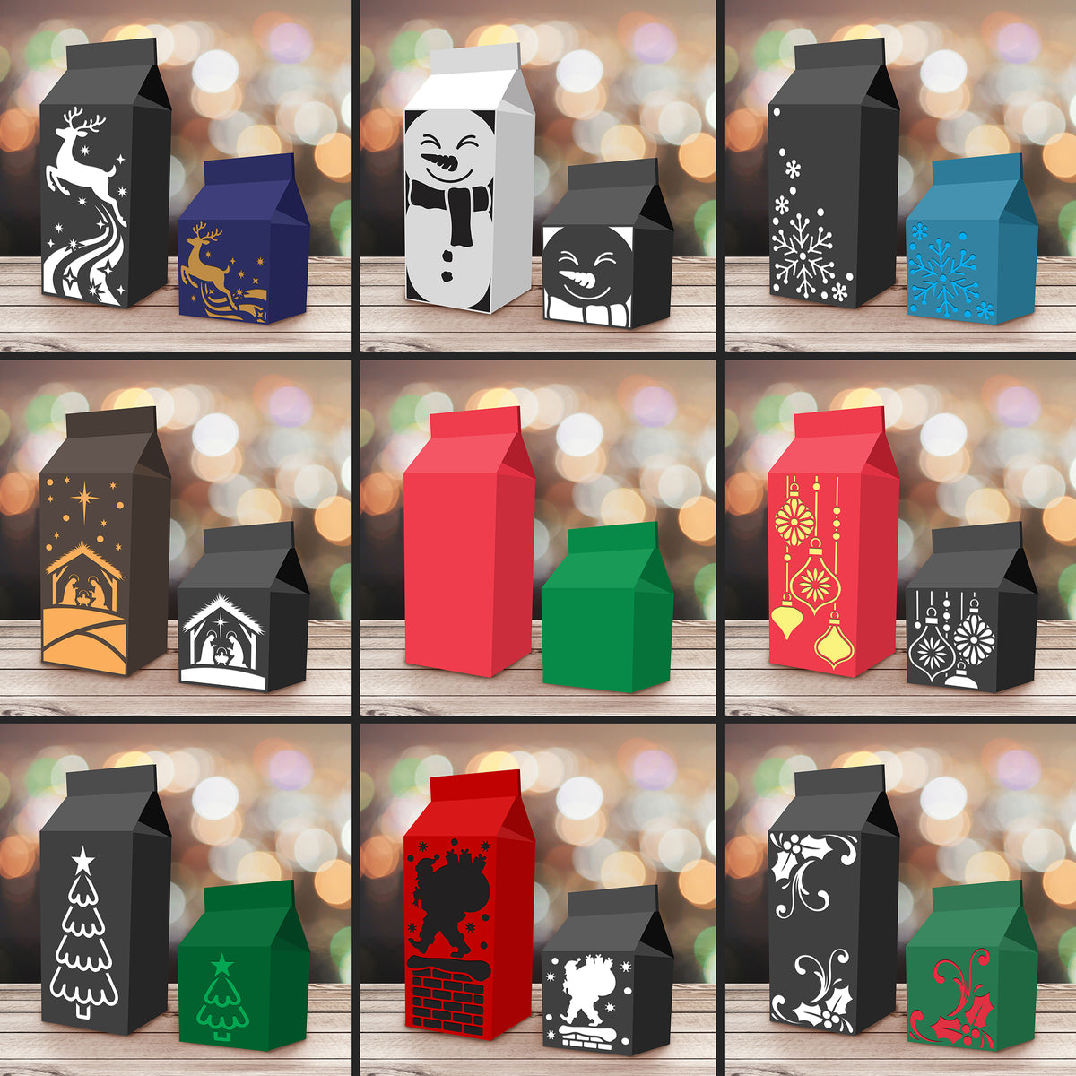 The Crafty Witches Festive Carton Boxes SVG Files
