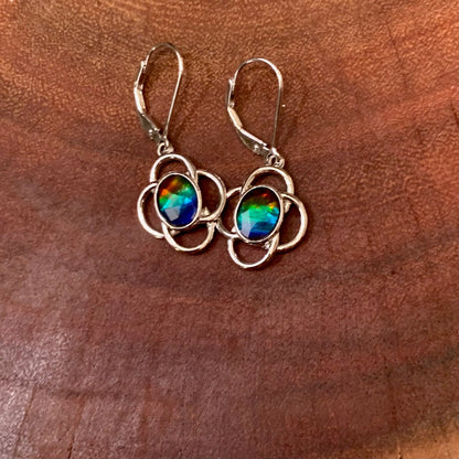 Canadian Ammolite Gems by Kenneth Bradley 'Fleur' Earrings