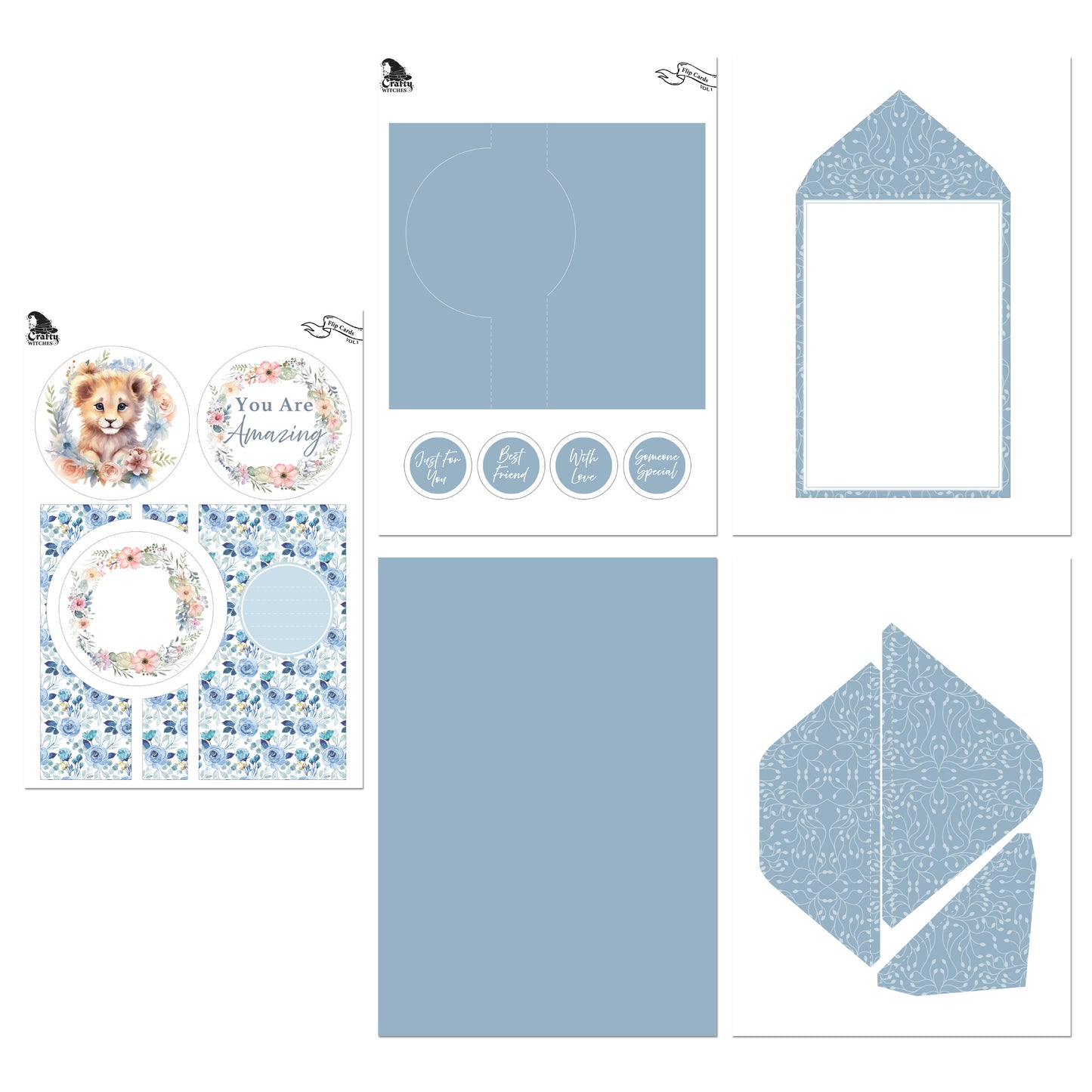 The Crafty Witches Flip Cards Vol I Edition Digital Collection