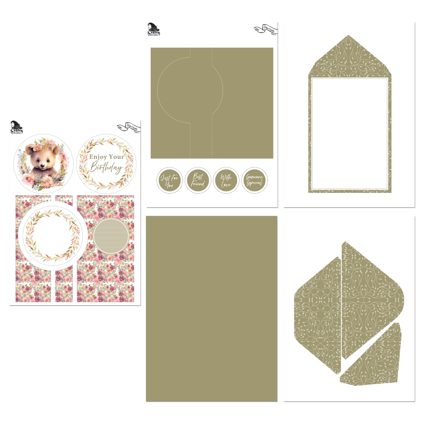 The Crafty Witches Flip Cards Vol I Edition Digital Collection