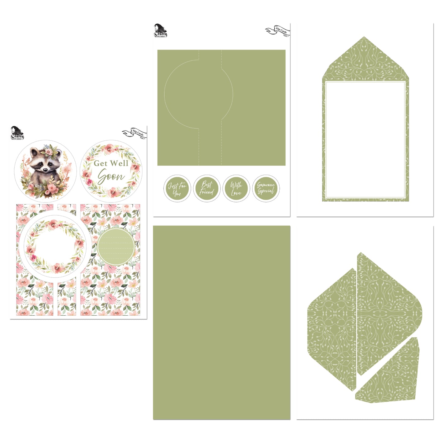 The Crafty Witches Flip Cards Vol I Edition Digital Collection