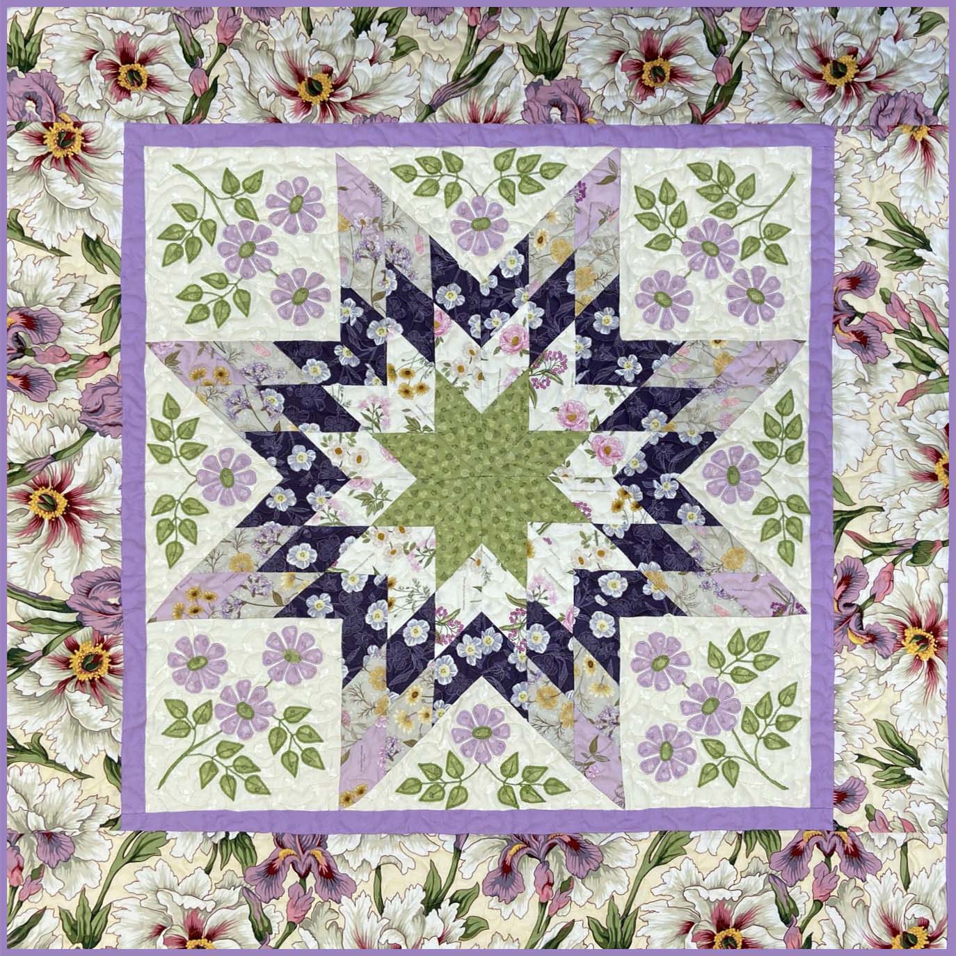 Quilter's Trading Post Floral Lone Star Quilt Pattern