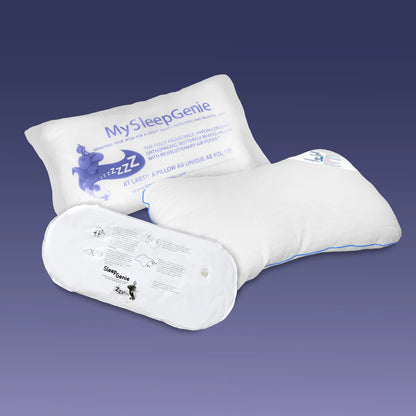 Sleep Genie Orthopaedic Pillow with Air Pocket and Specially Shaped Egyptian Cotton Pillowcase