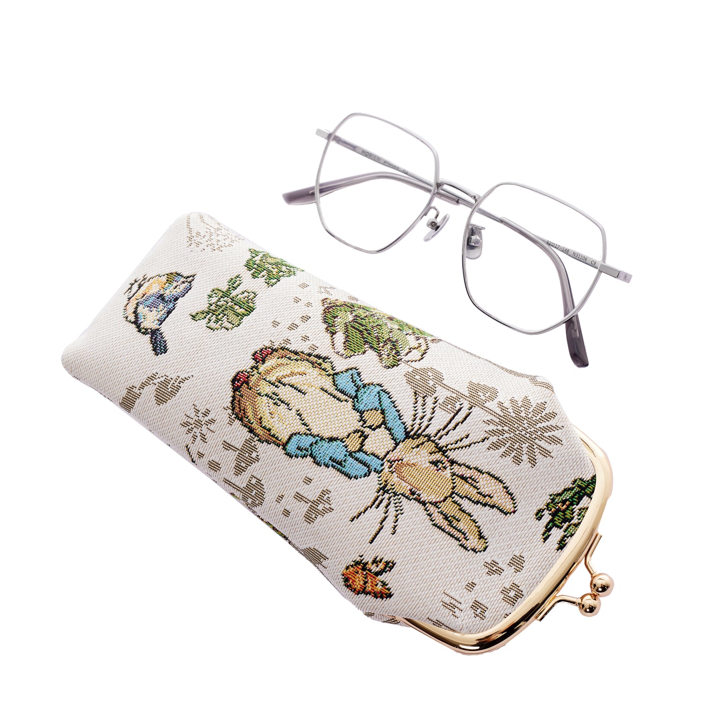 Signare Tapestry Beatrix Potter Peter Rabbit Glasses Case with Frame Purse