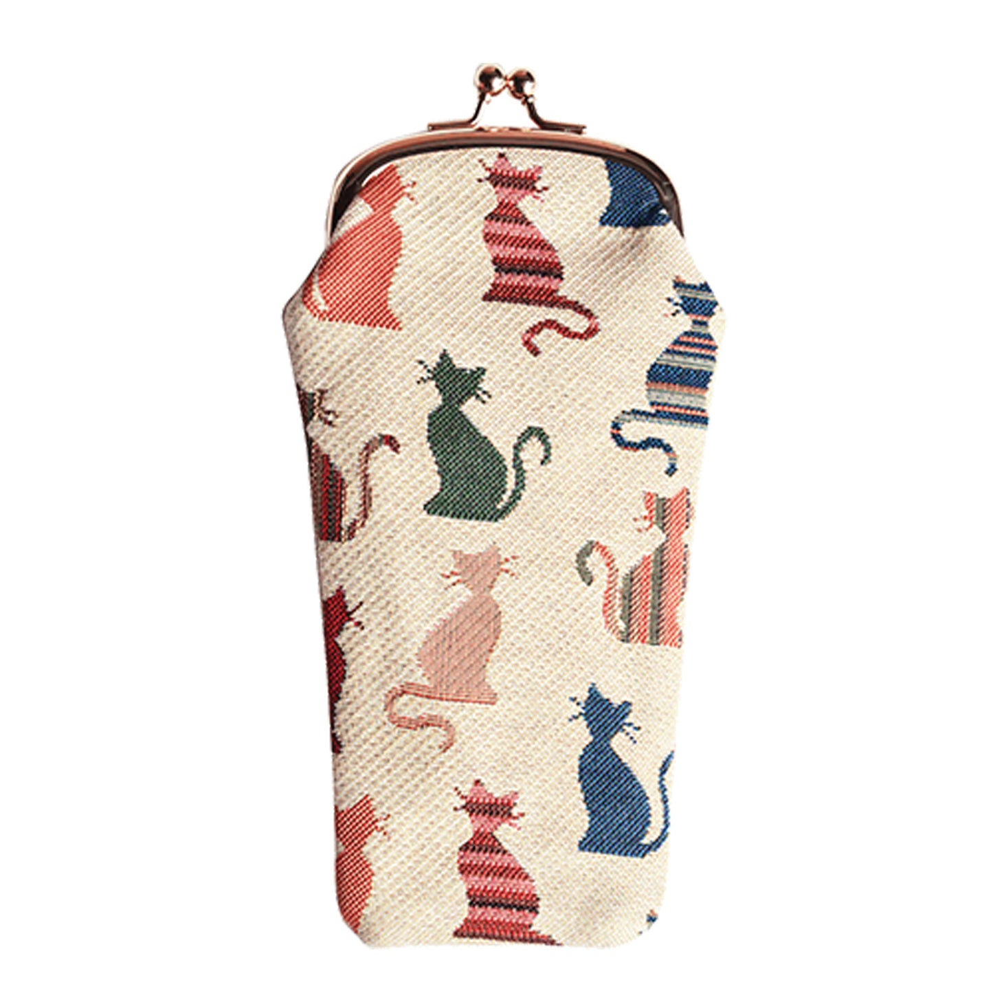 Signare Tapestry Cheeky Cat Glasses Case and Frame Purse