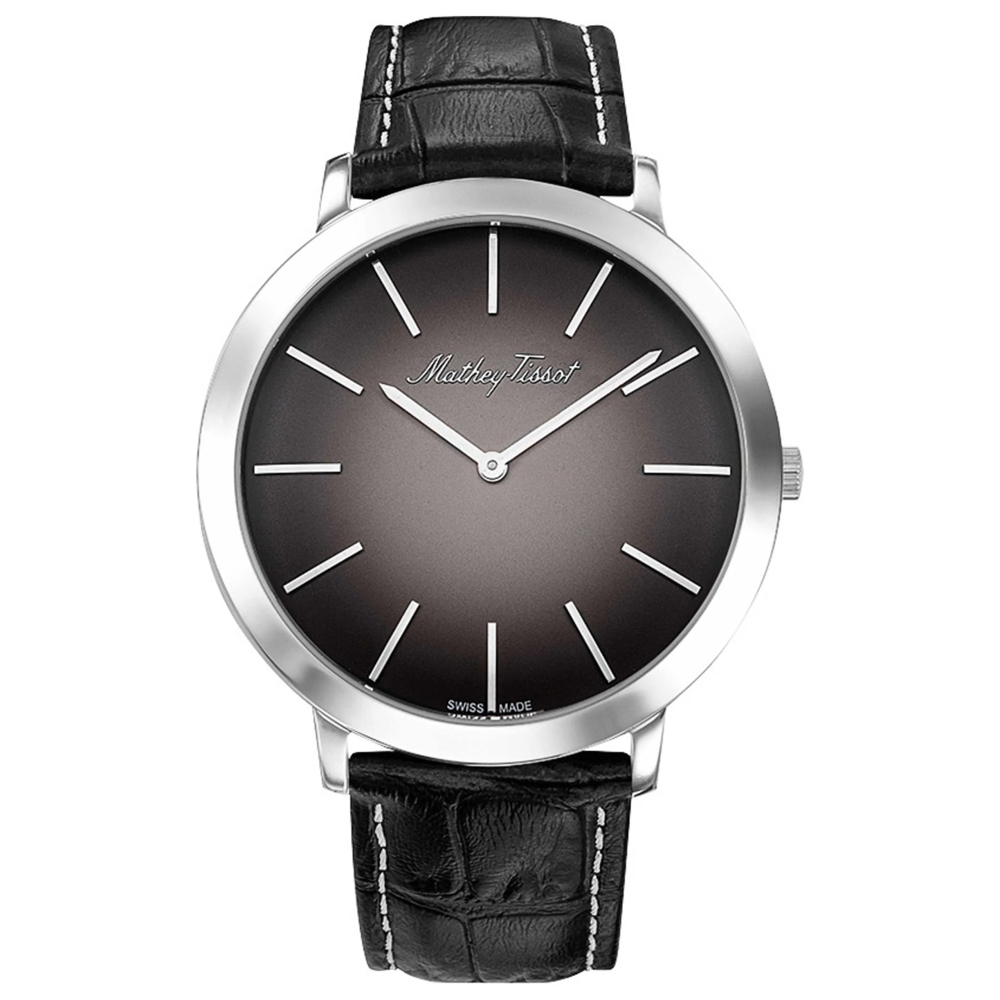 Mathey-Tissot Darius H7915AS Stainless Steel Leather Watch