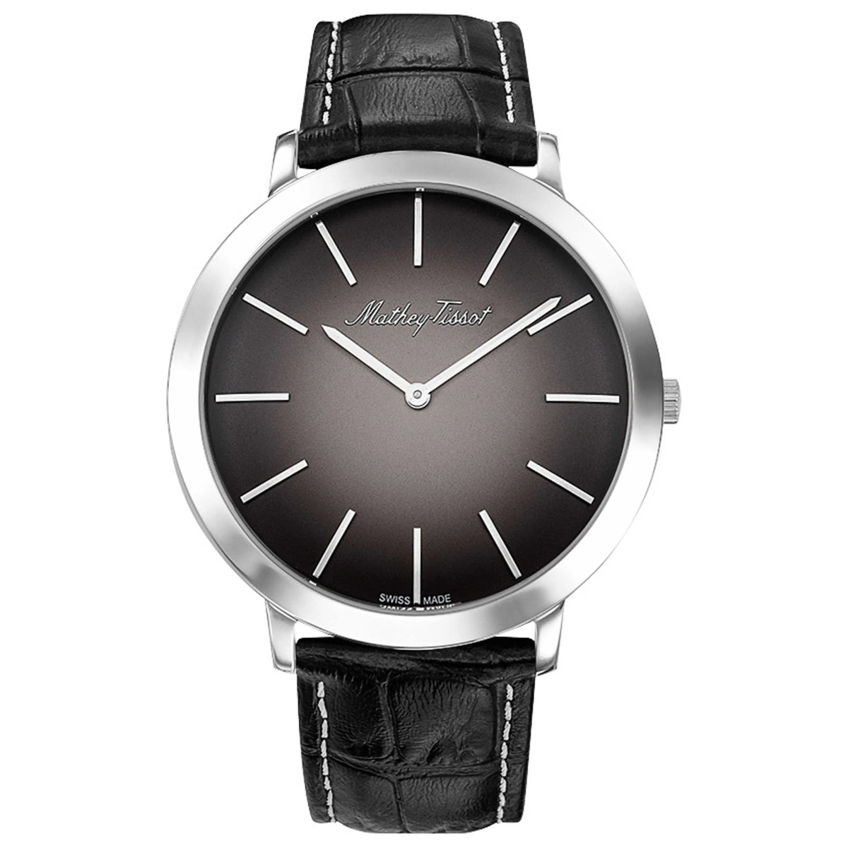 Mathey-Tissot Darius H7915AS Stainless Steel Leather Watch