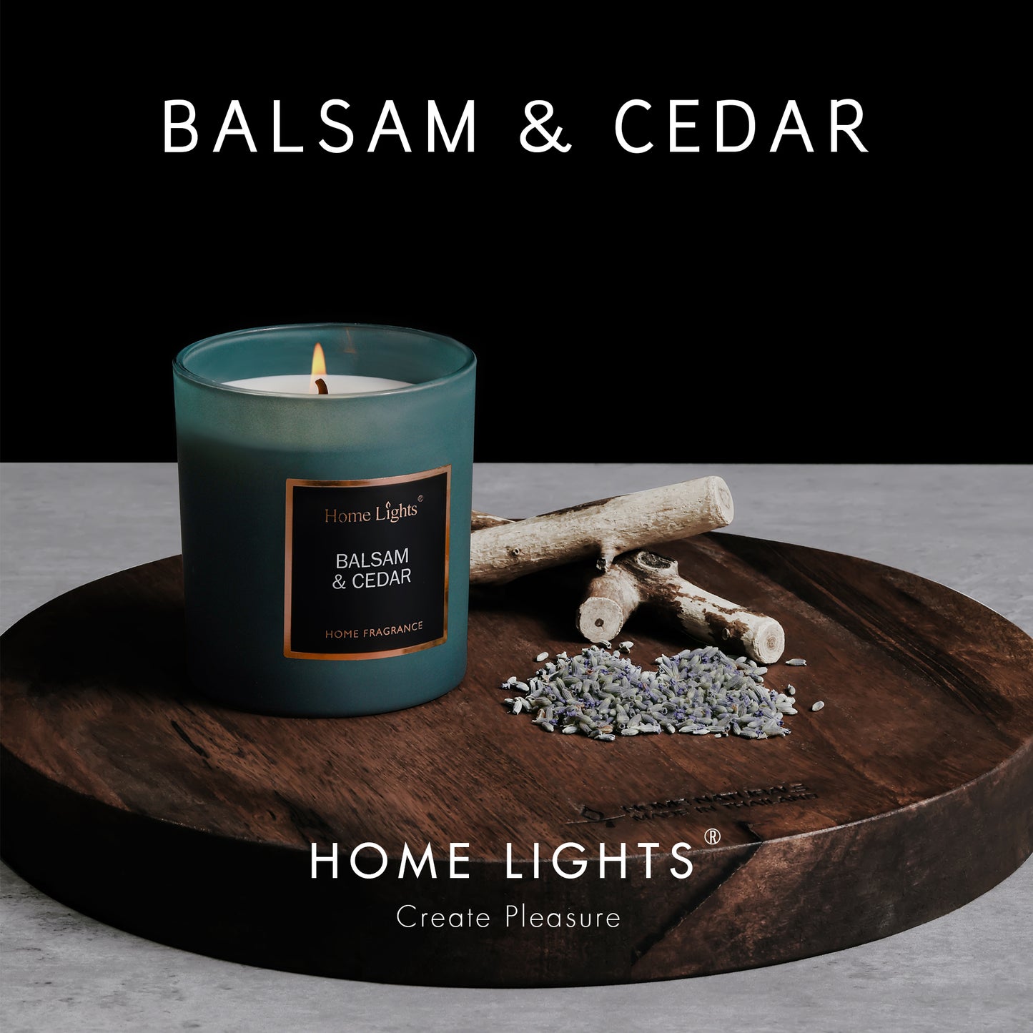 Home Lights Natural Soy Wax Luxury Scented Candle 215g - Up to 35 hours burn time