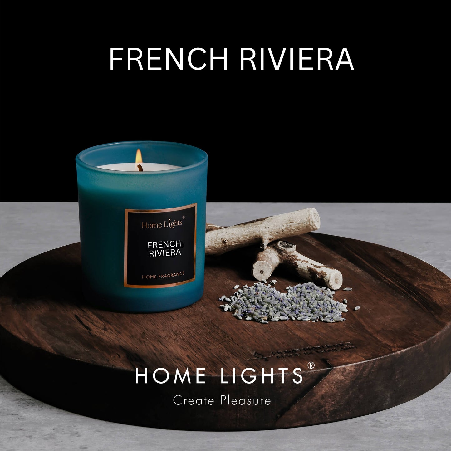 Home Lights Natural Soy Wax Luxury Scented Candle 215g - Up to 35 hours burn time