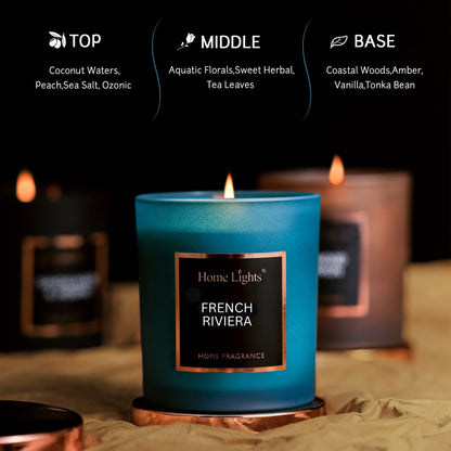 Home Lights Natural Soy Wax Luxury Scented Candle 215g - Up to 35 hours burn time