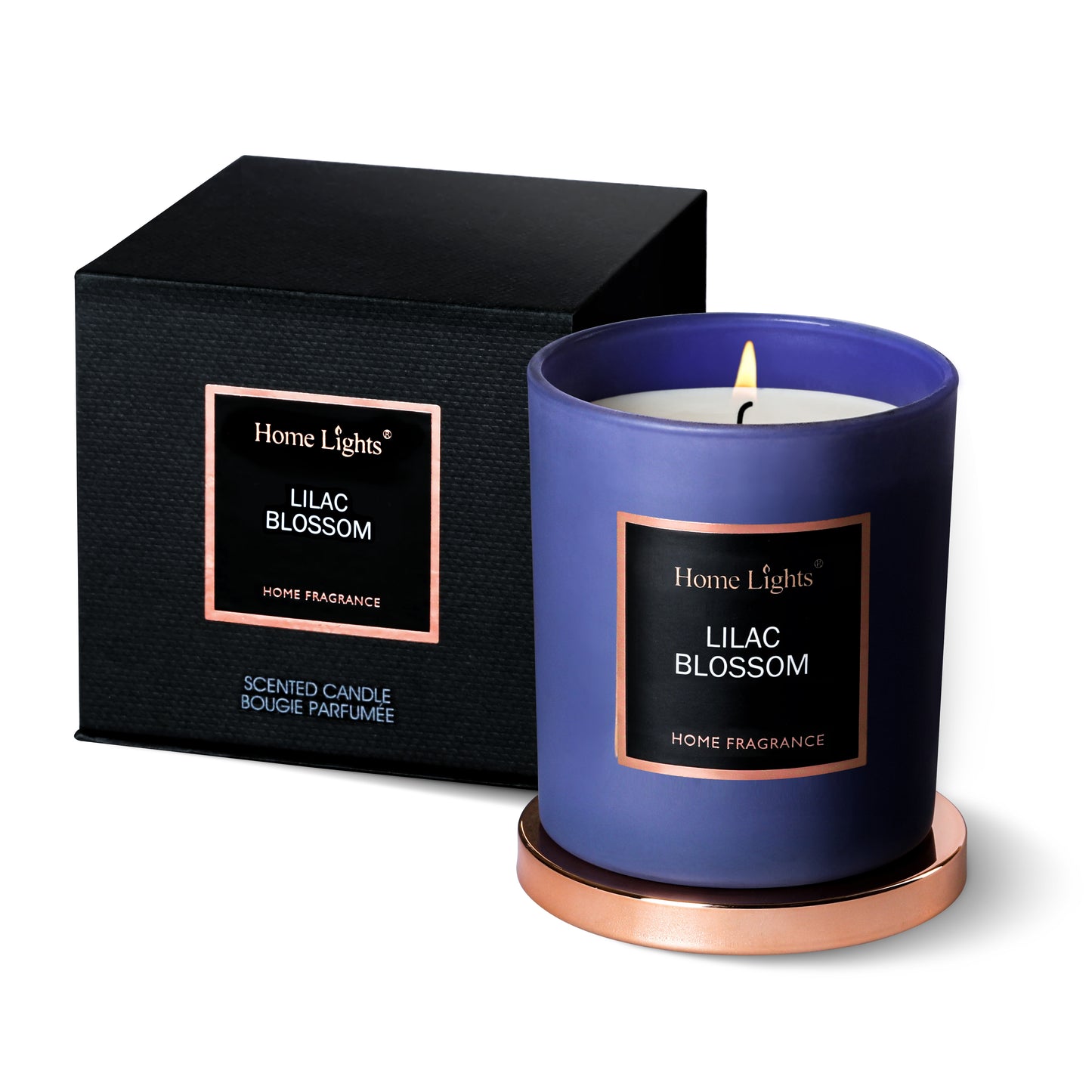 Home Lights Natural Soy Wax Luxury Scented Candle 215g - Up to 35 hours burn time