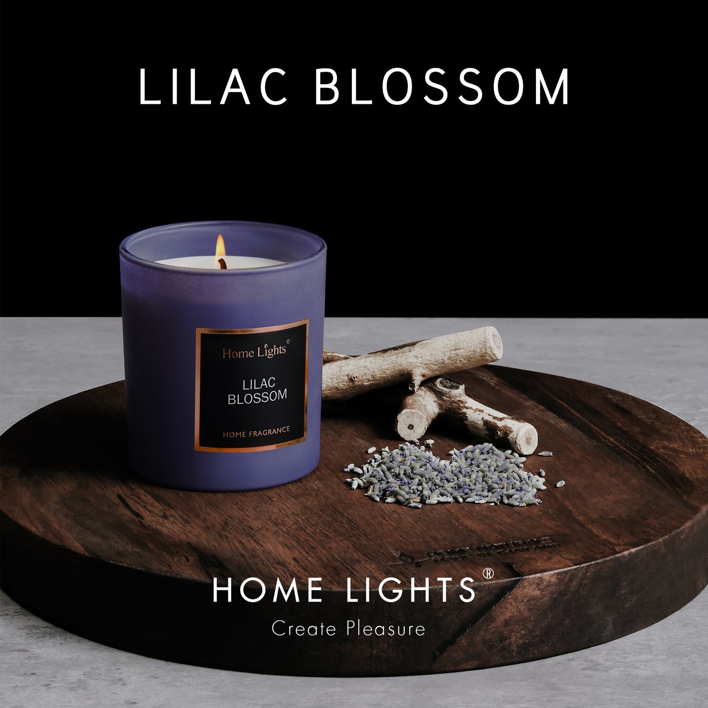 Home Lights Natural Soy Wax Luxury Scented Candle 215g - Up to 35 hours burn time