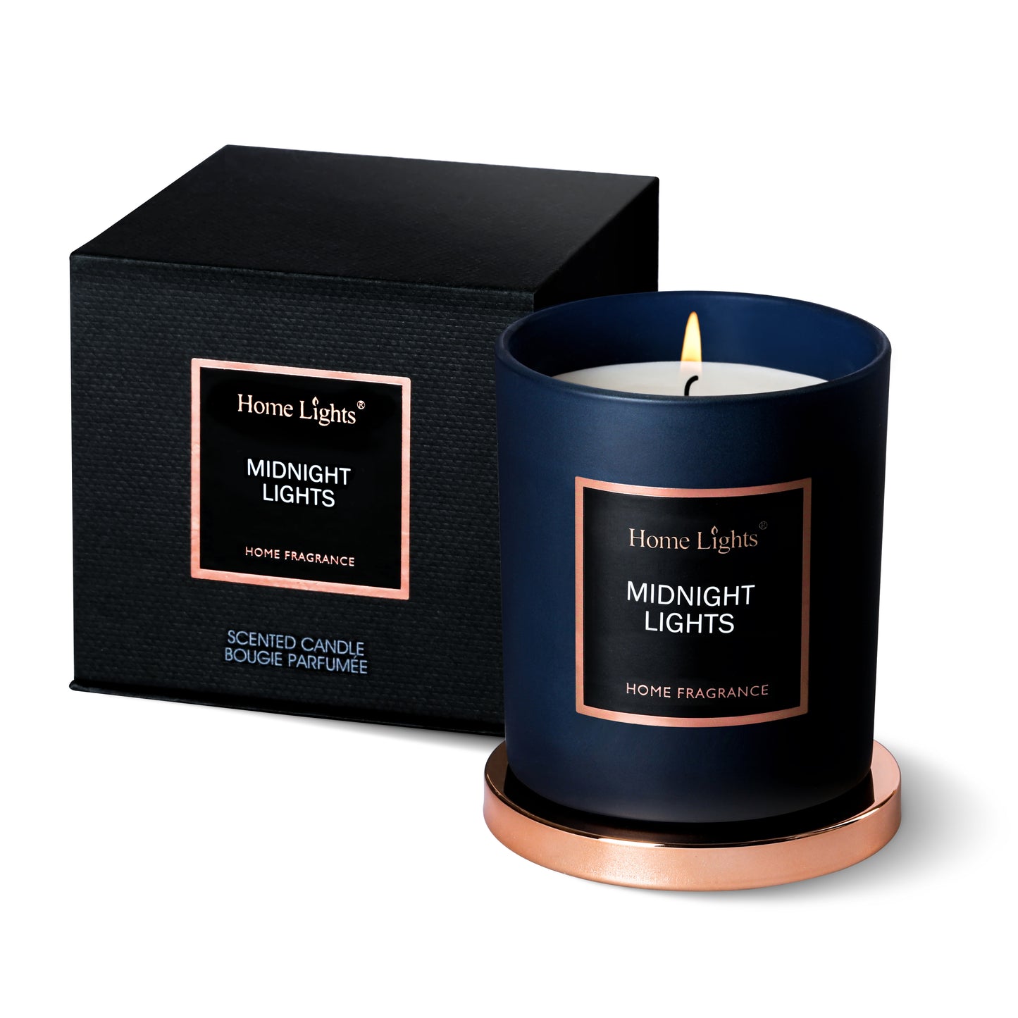 Home Lights Natural Soy Wax Luxury Scented Candle 215g - Up to 35 hours burn time