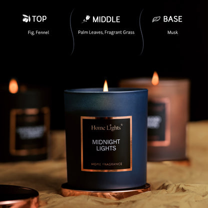 Home Lights Natural Soy Wax Luxury Scented Candle 215g - Up to 35 hours burn time